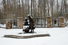 Snow Covered Children Reading